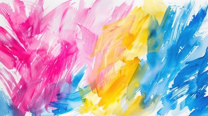 Vibrant Hand-Painted Brush Strokes Abstract Background