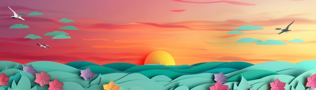 Sunset gradient, soft focus abstract, wide angle, warm hues for calming desktop background