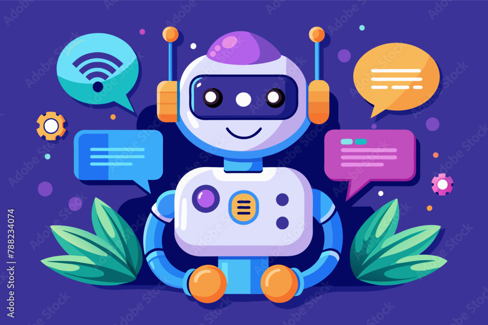Aufkleber ai-driven chatbot engaging in natural language conversation