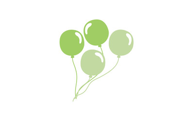 green tree with balloons