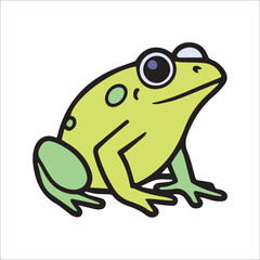 frog Line  filled illustration can be used for logos