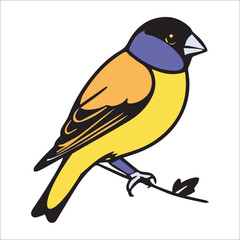bird Line  filled illustration can be used for logos