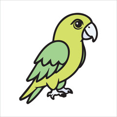 parrot Line  filled illustration can be used for logos