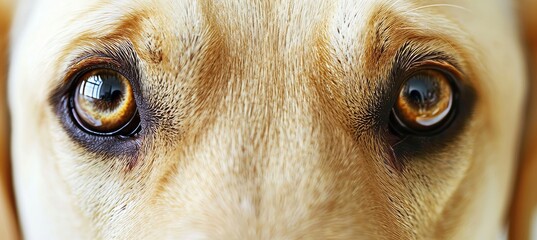 Close up of dog s emotive gaze, emphasizing pets and lifestyle in a detailed view - obrazy, fototapety, plakaty