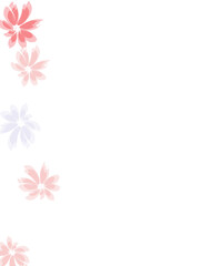 Falling cherry blooming flower parts vector..