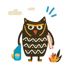 Angry owl pupil