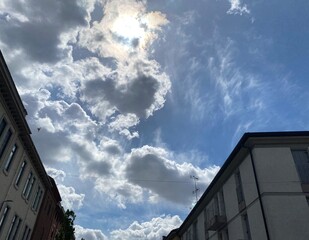 Clouds in the city sky