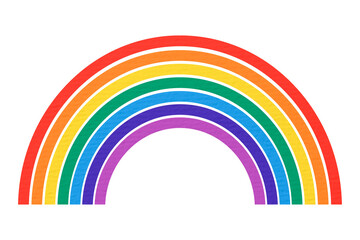 Rainbow png paper craft sticker, transparent background