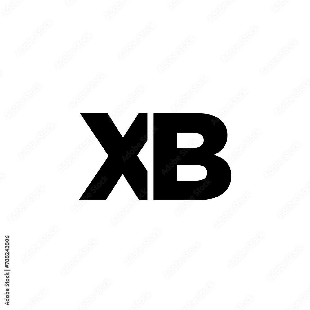Poster letter x and b, xb logo design template. minimal monogram initial based logotype.