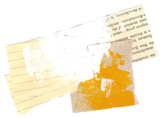 A piece of old paper without a background. Torn paper. Collage - 788248443