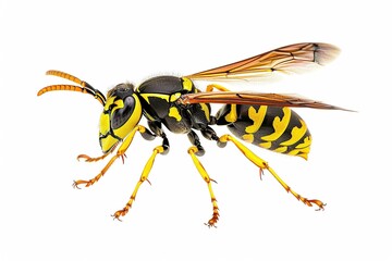 Wasp, Isolated on white