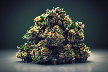 Artistic Cannabis Buds Composition.