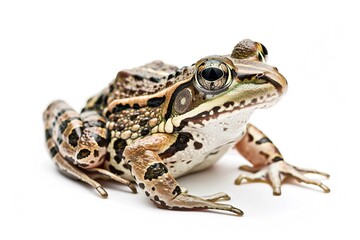 Obraz premium Leopard frog, Isolated on white