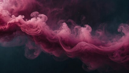 Mist texture. Color smoke. Paint water mix. Mysterious storm sky. Magenta glowing fog cloud wave abstract art background.