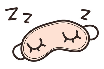 Sleeping eyes mask png sticker, transparent background
