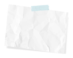 Wrinkled paper png stationery sticker, transparent background