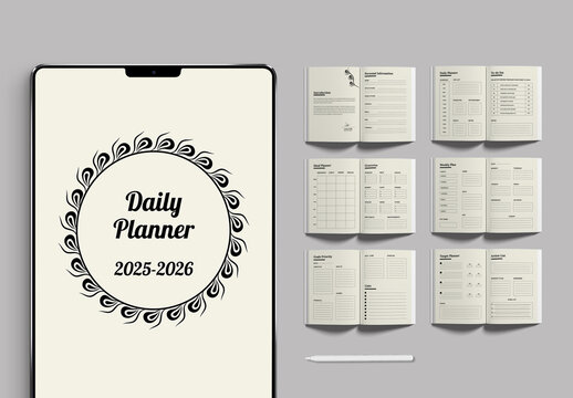 Daily Planner Layout Design Template