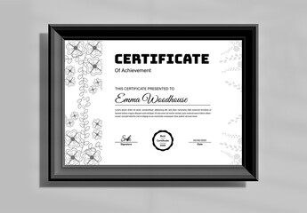 Floral Certificate Layout