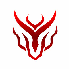 graphic vector illustration of dragon head logo design simple style
