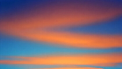 Obraz premium Sky gradient from blue to orange sunset