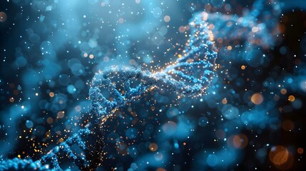 Exploring the Essence of DNA: Unraveling Genetics and Therapy. Concept Genetics, DNA Structure, Therapeutic Applications, Gene Therapy, Gene Editing - obrazy, fototapety, plakaty