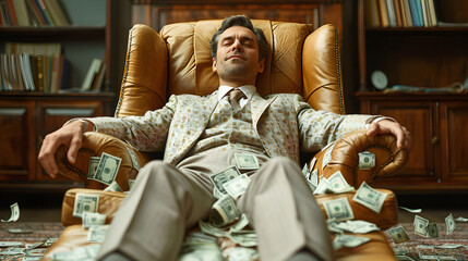 Naklejka premium success, wealth and finances concept 