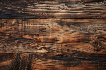 Naklejka premium Rustic brown wood planks with rich grain detail
