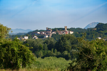Summer landscape along the road from Bagni di Lucca to Castelnuovo Garfagnana, Tuscany - 788261271