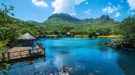 Fototapeta na wymiar Casela Nature and Leisure park Mauritius. 
