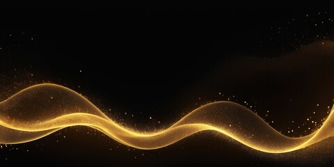 Golden particles wave background