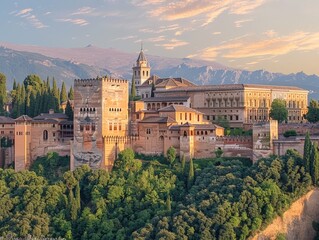 The Alhambra, Moorish citadel in Granada, Spain - obrazy, fototapety, plakaty