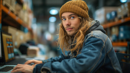 Fototapeta premium Nighttime Urban Beauty: Woman in Red Dress Smiling on City Street