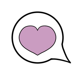 吹き出し（ピンクのハート・右下）