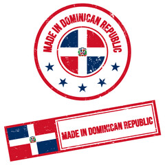 Made in Dominican Republic Stamp Sign Grunge Style