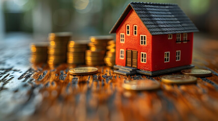 concept of the financial stress of house mortgage loans due to high interest rate