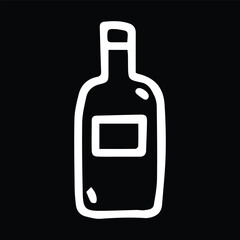 wine bottle icon outline design