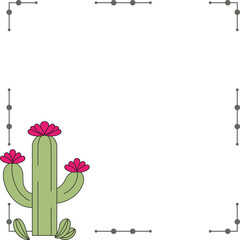 A frame for decorations with a cactus 7