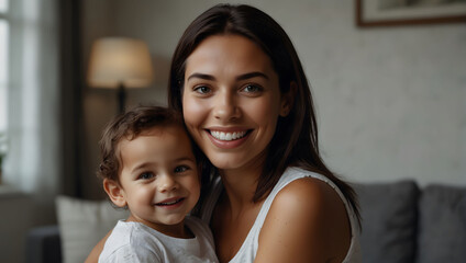 mother and her little children