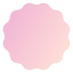 PNG circle bubble speech, gradient pink and orange pastel badge  transparent background