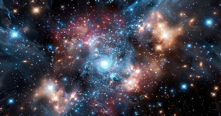 Nebula Birth Amidst Twinkling Stars
 - obrazy, fototapety, plakaty