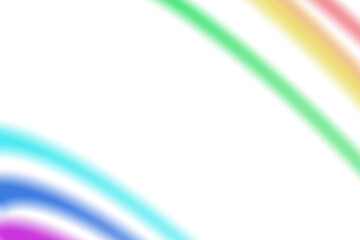 Playful rainbow overlay effect on transparent background, PNG. Colorful, blurred stripes. Color gradient, modern style. Multicolor filter. 3D render.