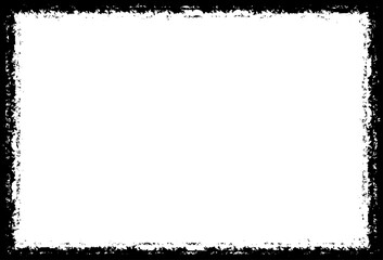Black grunge frame with copy space. A rectangle border with space for text.