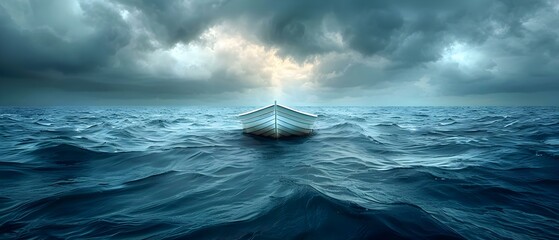 Serenity Amidst the Stormy Seas. Concept Nature Photography, Tranquil Landscapes