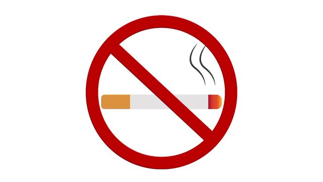 no smoking sign footage isolated on white