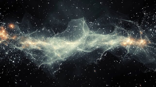 A network of interconnected dots forming constellations, representing the interconnectedness of data pointsillustration