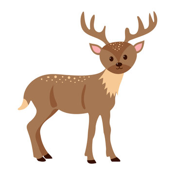 recommend clip art: Cute moose. Cartoon forest animal. Vector illustration.