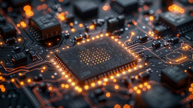 A circuit board with intricate pathways symbolizing the interconnectedness of electronic componentsimage