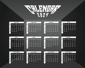 Free perspective vector new calendar 2024.eps