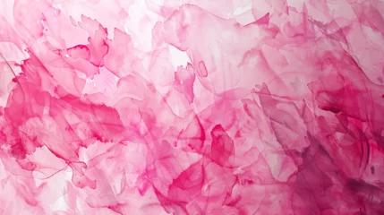 Fotobehang pink watercolor strokes background, Paper texture, Design decoration, Handmade pattern © Adrionova