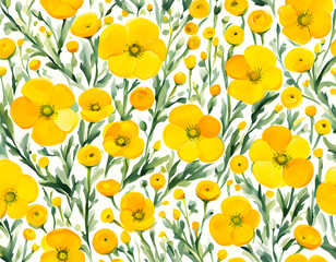 Buttercup flowers wallpaper